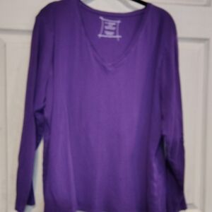 Lane Bryant Women's Size 22/24 Vivid Purple Long Sleeve Top